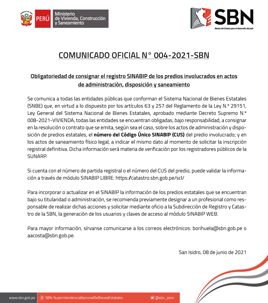 Comunicado Oficial N